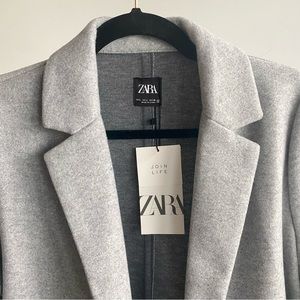 Zara Grey Coat Women Size L new with tag